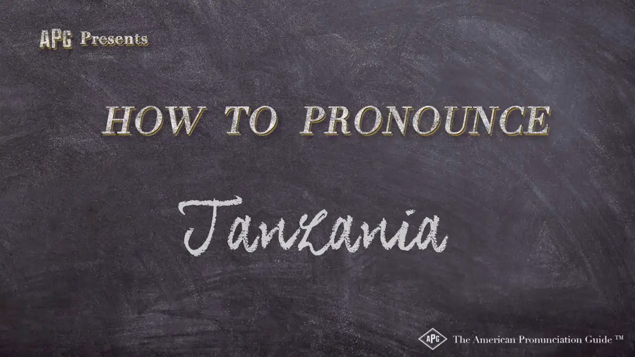 Come si pronuncia tanzania