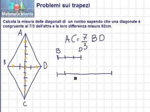 Come si trovano le diagonali del rombo