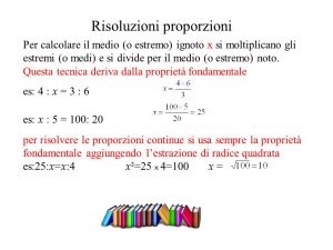 Cosa e medio proporzionale 1