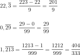 Da numeri periodici a frazioni