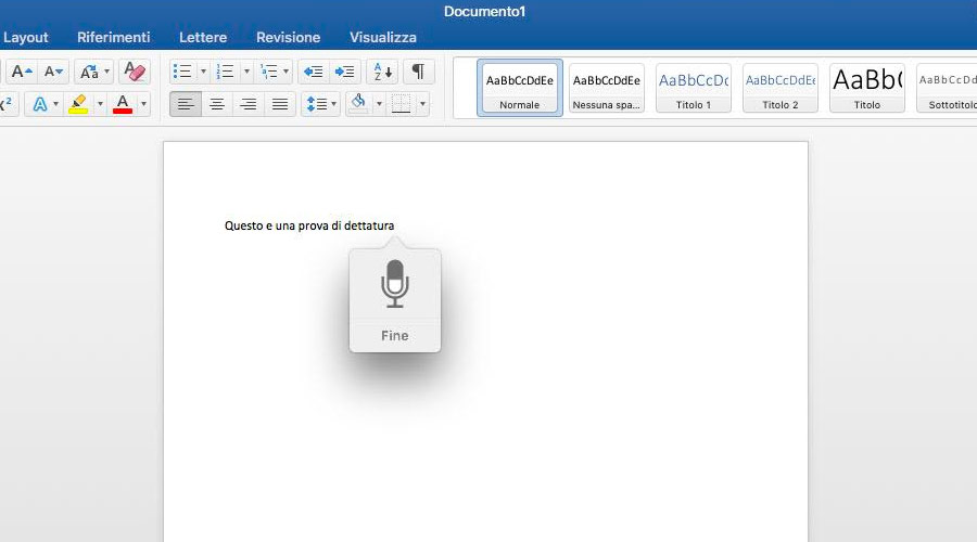 dictate on word mac