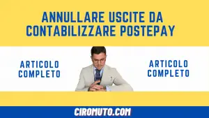 Uscite da contabilizzare postepay non funziona